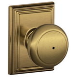 Schlage Residential F40 - Privacy Lock - Andover Knob, 16080 Latch and 10027 Strike - Addison Trim