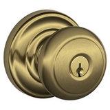 Schlage Residential F80 - Storeroom Lock - Andover Knob, C Keyway with 16211 Latch and 10063 Strike -  Andover Rose