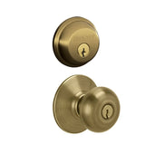 Schlage Plymouth Single Cylinder Keyed Entry Door Knob Set and Deadbolt Combo