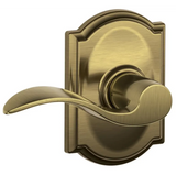 Schlage Accent Passage Door Lever Set with the Decorative Camelot Trim