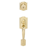 Schlage Double Cylinder Camelot Handleset with Orbit Interior Knob from the F-Series