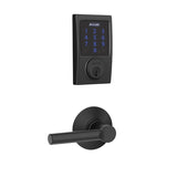 Schlage Connect Century Touchscreen Deadbolt with Built-in Alarm and Passage Broadway Lever