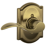 Schlage Accent Left Handed Non-Turning One-Sided Dummy Door Lever with Decorative Camelot Trim
