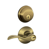 Schlage Accent Single Cylinder Keyed Entry Door Lever Set and Deadbolt Combo