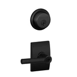 Schlage Broadway Single Cylinder Keyed Entry Door Lever Set and Deadbolt Combo with Century Rose