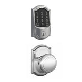 Schlage Encode WiFi Enabled Electronic Keypad Deadbolt and Andover Knob Set with Camelot Trim