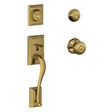 Schlage Addison Double Cylinder Handleset with Georgian Interior Knob from the F-Series