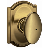 Schlage Residential F40 - Privacy Lock - Siena Knob, 16080 Latch and 10027 Strike-Wakefield Rose