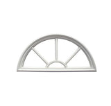 Therma-Tru 22 X 10 X 1/2 With Muntins Half-Round No Glass Wagon Wheel Surround Door Lite