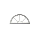 Therma-Tru 22 X 10 X 1/2 With Muntins Half-Round No Glass Wagon Wheel Surround Door Lite