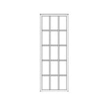 Therma-Tru 22 X 64 X 1/2 15-Lite Surround With Clear Glass With Internal Grid, White