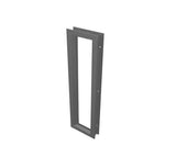 Commercial Door Lite Frames, 6" X 27" Low Profile Metal, Screw Together- Grey