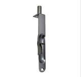 6 Inch Flush Bolt, Mortise Lever, Radius Face - Brushed/Satin Chrome - 362013