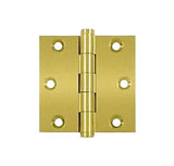 Door Hinge 3.5 X 3.5 Inch, Square Radius Corners, Standard, Solid Brass - 363100