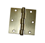 Plain Bearing Hinge 3.5 X 3.5, Sq. Corner - Brushed/Satin Brass - 363202