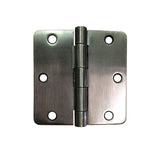 3.5 X 3.5 Inch, 1/4 Radius Corners, Steel Hinges, Pairs, Antique Nickel - 363223