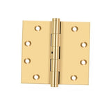 4.5 X 4.5 Solid Brass Hinges, Square - 363502-Pb