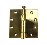 4.5" X 4.5" Stainless Steel Hinges, Polished Brass, Heavy Duty - 363510