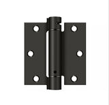 Spring Hinge 3.5 X 3.5 Inch, Square Corners, Deltana Single Action - 363601