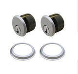 Adams-Rite 1 Inch Mortise Cylinder, Zinc Ka Pair, Schlage Keyway - 380102