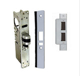 Deadlatch Lock 1-1/8 Kit With Faceplate And Strike Plates - Aluminum Finish - 380121-Al