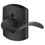Schlage Accent Right Handed Non-Turning One-Sided Dummy Door Lever with Decorative Greenwich Trim