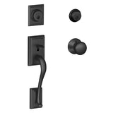 Schlage Double Cylinder Addison Handleset with Plymouth Interior Knob from the F-Series