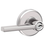 Schlage Latitude Single Cylinder Keyed Entry Door Lever Set with Decorative Greyson Trim