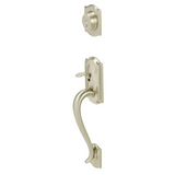 Schlage Double Cylinder Camelot Handleset with Orbit Interior Knob from the F-Series