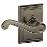 Schlage Flair Left Handed Non-Turning One-Sided Dummy Door Lever with Decorative Addison Trim