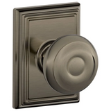 Schlage Georgian Passage Door Knob Set with Decorative Addison Trim