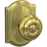 Schlage Residential FC21 - Georgian Knob Passage and Privacy Latch - Grade 2 Cylindrical Non-Keyed Lock - Camelot Rose