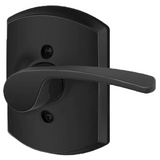 Schlage Merano Right Handed Non-Turning One-Sided Dummy Door Lever with Decorative Greenwich Trim