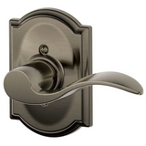 Schlage Accent Right Handed Non-Turning One-Sided Dummy Door Lever with Decorative Camelot Trim