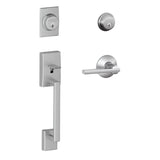 Schlage Century Double Cylinder Handleset with Latitude Interior Lever from the F-Series