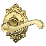 Schlage Flair Right Handed Non-Turning One-Sided Dummy Door Lever with Decorative Brookshire Trim