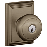 Schlage Andover Keyed Entry Panic Proof Door Knob Set with Decorative Addison Trim