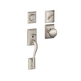 Schlage Addison Sectional Single Cylinder Keyed Entry Handleset with Andover Knob with Decorative Addison Trim