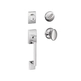 Schlage Century Sectional Single Cylinder Keyed Entry Handleset with Siena Knob