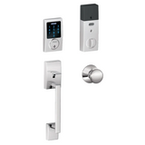 Schlage Connect Century Touchscreen Handleset with Plymouth Knob and Built-in Alarm