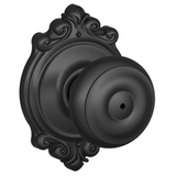 Schlage Residential F40 - Privacy Lock - Georgian Knob, 16080 Latch and 10027 Strike - Brookshire Trim