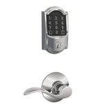 Schlage Encode WiFi Enabled Electronic Keypad Deadbolt with Camelot Trim and Accent Lever Set