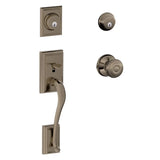 Schlage Addison Double Cylinder Handleset with Georgian Interior Knob from the F-Series