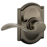 Schlage Accent Passage Door Lever Set with the Decorative Camelot Trim