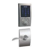 Schlage Connect Century Touchscreen Electronic Deadbolt with Z-Wave Plus Technology and Passage Accent Lever and Decorative Century Trim