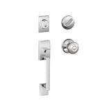 Schlage Century Sectional Single Cylinder Keyed Entry Handleset with Georgian Knob