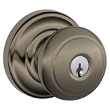 Schlage Residential F80 - Storeroom Lock - Andover Knob, C Keyway with 16211 Latch and 10063 Strike -  Andover Rose