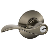 Schlage Accent Left Handed Single Cylinder Keyed Entry Storeroom Door Lever Set