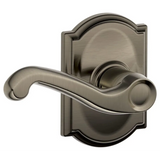 Schlage Flair Passage Door Lever Set with Decorative Camelot Trim