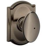 Schlage Residential F40 - Privacy Lock - Siena Knob, 16080 Latch and 10027 Strike-Wakefield Rose